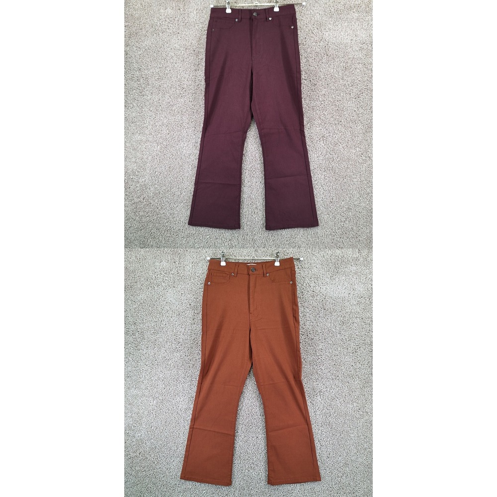 Discount Divas Pants Womens Medium Flare Stretch Workwear Office Lot of 2
